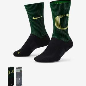 Nike College Multiplier Oregon Ducks  Crew Socks